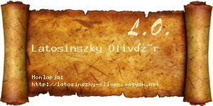 Latosinszky Olivér névjegykártya