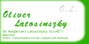 oliver latosinszky business card